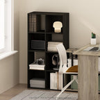 Furinno PELLI Book Shelf, 8-Cube Bookshelf, Horizontal Cube Storage Organizer Bookcase, 11.7 x 23.7 x 47, for Living Room, Be