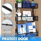 Kaiferty Over The Door Hooks Organizer, Coat Rack Over The Door Storage Hanger Towel Rack, Back of Door Storage Organizer for