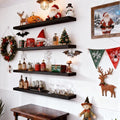 ROGMARS Black Floating Shelves for Wall 36 inch,Rustic Solid Wood Farmhouse Wooden Floating Wall Shelves with Invisible Brack