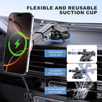 MOKPR for Mag-Safe Car Mount Charger, Magnetic Phone Holder for Your Car Charger Dash Windshield Vent Magnetic Wireless Car Charger Mount for iPhone 17 16 15 14 13 12 Pink