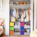 GRANNY SAYS 11 Inch Cube Storage Bins, Colorful Cube Storage Organizer, Fabric Storage Bins, Storage Cubes for Shelves, Close