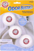 Arm & Hammer OdorBusterz® Odor Eliminator Balls, White Linen, 3 Count – Baking Soda Odor Control for Closets, Drawers, Hamper