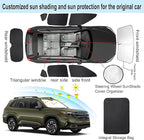 Windshield Sun Shade Car Windshield Foldable Full Windows Coverage Custom Fit for Su-baru Forester 2025 2026 Accessories Car Window Shades Block Sun UV Rays 8PCS