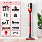 elezon A200 Cordless Vacuum Cleaner, Stick Vacuum with Powerful Suction, 38 Mins Runtime, Rechargeable Battery, HEPA Filter, 