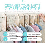 Baby Clothes Organizer – Baby Clothes Dividers for Closet – Wood Size Dividers for Newborn to 24 Months, Nursery Organizer, L