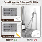 Nekon Mail Holder for Wall Mail Organizer with Key Hooks Hallway Farmhouse Decor Storage Racks with Floating Shelf and Flush 