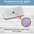 HYDROSORBENT Moisture Absorbers for Cameras, Telescopes, Safes (40gm - 2 Pack). Blue to Pink. Rechargeable, Reusable