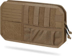 Car Sun Visor Organizer, Tactical Sunvisor Organizers Storage Covers for Trucks, Molle Panel with Pockets Zipper Visor Storage Pouch Accessories, Fits Most Vehicles, SUVs & Jeeps (CB)