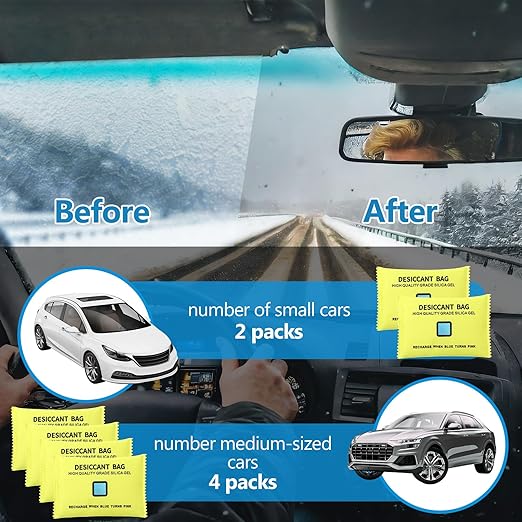 15 Pack 200 g Rechargeable Desiccant Packs Silica Gel Desiccant Moisture Absorbing Bag for Storage Reusable Car