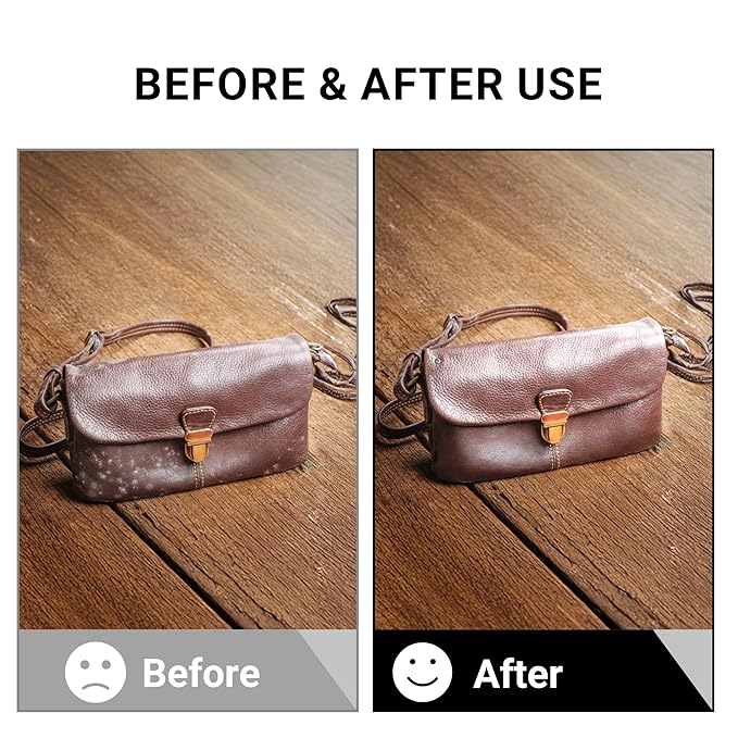 Leather Cleaner & Moisturizer Set for Coach, Gently Cleans Vachetta Leather, Restores Shine, Softens, Removes Stains & Light 