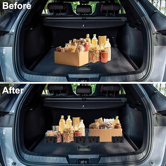 YOFIT Multipurpose Cargo Organizer Blocks Car Trunk Storage Organizer Blocks, Should Be Used with Wool Trunk's Carpet for Car/T