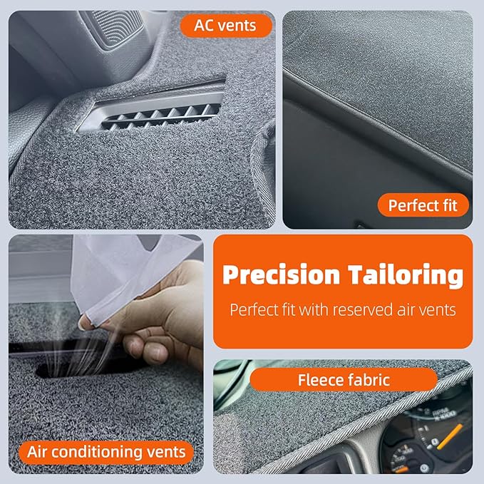 KEYOOG Dashboard Cover Dash Mat Fit for Fo-rd Fiesta 2019-2009 (Without (NAV) Navigation Models),Car Dash Board Mat Anti-Glar