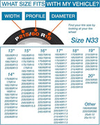 Passenger Vehicle Snow Socks for Tires, N33 - Car Sock Tire Traction Device for Snow, Ultimate Chain Alternative for Cars, SU