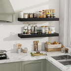 36 Inch Floating Shelves, 12" Deep Floating Shelf Wall Mounted, 36" Wall Shelves, Rustic Deep Bookshelf, Extra Deeper & Thick