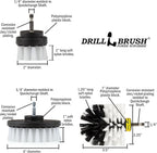Drillbrush Car Detailing Kit | Drill Brush Set – Soft Bristle Power Scrubber Attachments for Cleaning Car Interior, Upholster