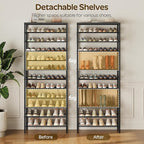 YATINEY 12 Tier Shoe Rack, Large Capacity Shoe Storage Organizer Holds 48 Pairs, Sturdy and Stable, for Entryway, Hallway, Cl