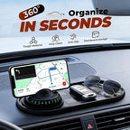 Universal Anti-Slip Car Dashboard Mat with Temporary Parking Number, Multi-Functional Mobile Phone Holder for Phones, Sunglas