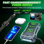 K10A 1000A Jump Starter, Portable Car Battery Jump Starter with Air Compressor, 12V Lithium Battery Booster Pack, Power Bank