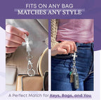 Women’s Bag Charm Key Finder, Car Keychain Hook, Cute Purse Organizer & Tote Bag Accessories, Gifts for Mom - Original