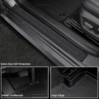Floor Mats for Toyota Camry 2018-2024, All Weather Floor Mats Trunk Cargo Liner and Door Sill Guards Accessories, Full Coverage Set (Not fit AWD or Hybrid Models)