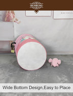 HUNRUNG Laundry Hamper,Large Canvas Fabric Lightweight Storage Basket Toy Organizer Dirty Clothes Collapsible Waterproof for 