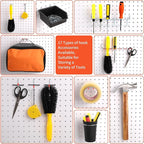 240PCS Pegboard Hooks Assortment, Pegboard Organizer Kit with Bins, Cups, 1/8 and 1/4 inch Hooks for Hanging Tools, Garage Wa