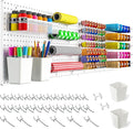 FZK Peg Board,Pegboard 32''*32'', White Pegboard 4pcs and 33 Accessories, Pegboard Wall Organizer, Peg Boards, Peg Boards for