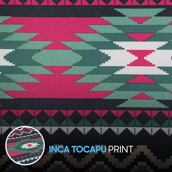 BDK Pink Inca Car Seat Covers for Front Seats, 2 Pack– Geometric Print Front Seat Cover Set with Matching Headrest, Sideless 