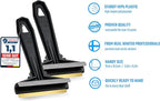 Car Ice Scraper Brass Blade - fast, easy & efficient - [ 2 Pack ] Brass Ice Scraper for Car - Ice Scrapers for Car Windshield Ice Scraper - Original Murska from Europe - for Winter - A054-2 Black Gray