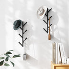 RRG 2 Pack Vertical Coat Rack Wall Mounted, Metal Vertical Hat Rack for Wall, Modern Wall Coat Tree for Hats, Jackets, Bags, 