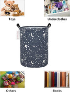 QUEENLALA Large Storage Basket,Laundry Hamper/Bathroom/Home Decor/Collapsible Round Storage Bin,Boys and Girls Hamper/Boxes/C