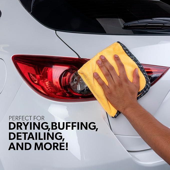 Chemical Guys Professional Grade Premium Microfiber Towels for Cars, Gold, 16" x 16", Ultra-Soft and Scratch-Free Car Detaili
