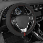 Motor Trend WarmGrip Heated Steering Wheel Cover – Hand Warming Steering Wheel Protector, Heats up Quickly - Fits Wheels 14.5-15.5" for Car Truck Van SUV (Black/Gray Color)