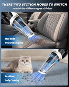 BRL Handheld Vacuum Cordless, Car Vacuum Cleaner with Powerful Suction, 2 Modes Mini Hand Vacuum, Dry & Wet, LED Light, Porta