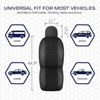 Skechers Air-Cooled Memory Foam Seat Covers,Mesh Thick Car Seat Covers,Piping Leather Car Seat Covers Front Seats,Airbag Comp