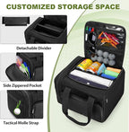 DSLEAF Small Golf Trunk Organizer Bag for Men & Women, Golf Car Locker with Bottom Shoe Space for A Pair of Shoes, Multiple