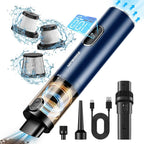 Handheld Vacuum Cordless, Car Vacuum with 14000PA Powerful Suction with LED Light, Air Duster 2-in-1,Low Noise Rechargeable P