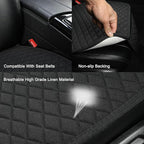 West Llama Linen Car Seat Covers,Bottom Seat Covers for Cars Include 1 Pair Front Driver Seat Pad Mat and 1 Rear Bench Cover 