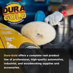 Dura-Gold 3 Pack of 8 100% Wool Hook & Loop Grip Buffing Pads with a 7" Flexible Edge Backing Plate - Compound Cutting, Polishing - Fits Auto Car Detailing Polisher Sanders - Paint, Boat