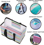 SCOUT Original Deano Tote Large - Durable Lightweight Open Top Beach, Pool & Lake Bag, Inside Zip Pocket, Folds Flat
