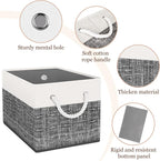 StorageTastic Storage Bin,Collapsible Storage Basket For Organizing,Large Storage Boxes With Rope Handles,Storage Containers,