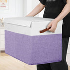 Large Toy Box with Lid, Sturdy Toy Storage Chest Bin Boxes Organizer Basket with Dividers for Toddlers, Kids, Boys, Girls, Nu