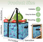 Reusable Grocery Bags Heavy Duty Shopping Bags Foldable Large Tote Bags with Long Handles & Hard Bottom