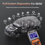 KONNWEI OBD2 Scanner Fit for BMW Mini, Battery Registration & Reset Tool for BMW Mini, Car Scanner Diagnostic Tool, Code Reader