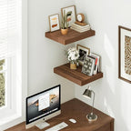 Vivelove Rustic Floating Shelves for Wall 12 Inch Deep, 16" X 12" X 1.5" Floating Shelf, 2 Inch Thick Shelf for Living Room B
