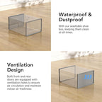 Foluck X-Large Shoe Storage Box, 15 Pack Clear Plastic Stackable Shoe Organizer for Closet, Interlocking Design Shoe Containe