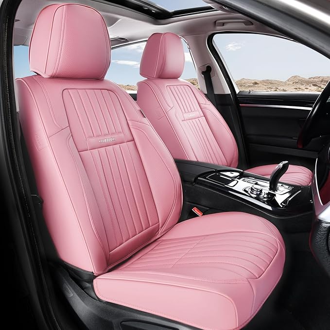Coverado Car Seat Covers Full Set, Seat Covers for Cars, Car Seat Cover, Car Seat Protector, Leather Car Seat Cushion, Waterp