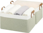 StorageWorks Storage Bins, Fabric Storage Bins for Shelves, Extra Large Storage Baskets with Metal Frame, Closet Baskets and 
