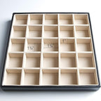 Frebeauty Earring Holder Organizer, 50 Slots Earring Organizer,2 Layer Jewelry Box for Earrings and Necklace,PU Jewelry Organ
