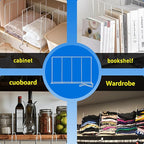 Wire Shelf dividers, Heavy Duty-Shelf dividers, [3.9"] Reinforced Wide BottomAnti &Tip Bottom Stability,Durable Coated Steel,